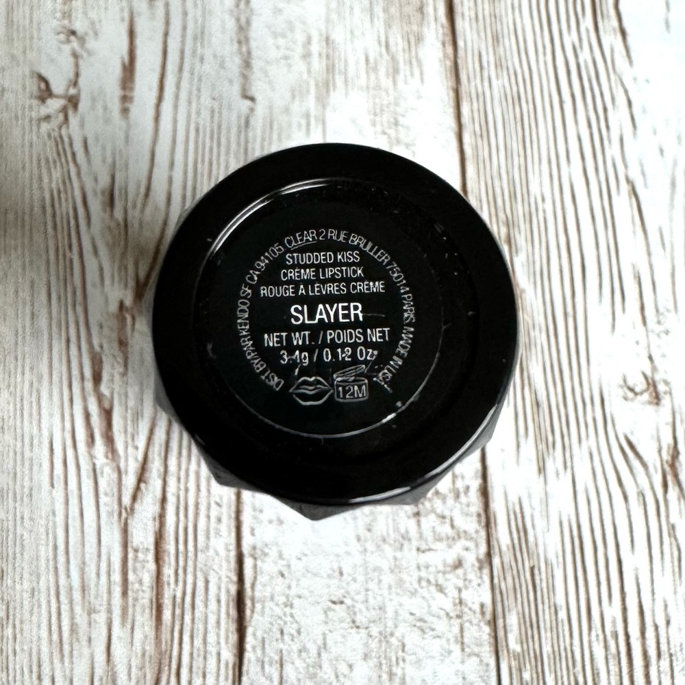 Kat Von D Studded Kiss Slayer Creme Lipstick Matte Black New KVD, Discontinued - Picture 5 of 5